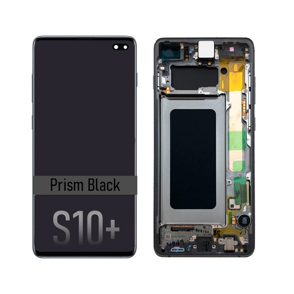Samsung Galaxy S10 Plus G975F OLED Screen Replacement Digitizer GH82-18849A/18834A/18857A (Gold )-Prism Black Samsung Galaxy S10 Plus G975F OLED Screen Replacement Digitizer GH82-18849A/18834A/18857A (Gold )-Prism Black